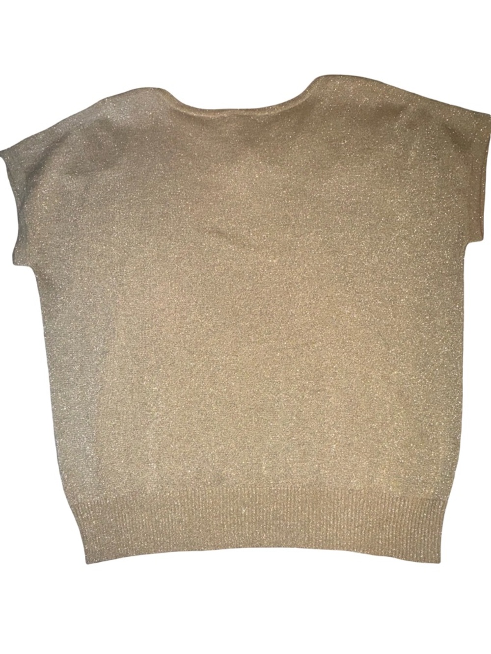 NWT Joseph A. metallic gold short-sleeve knit top size XL - Picture 5 of 12